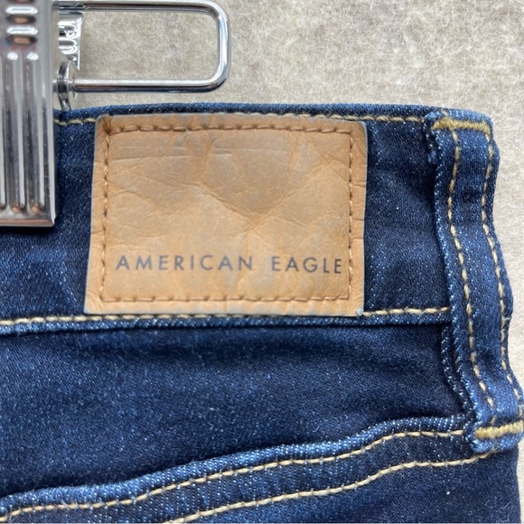 Womens American Eagle Dark Denim Stretch Jeans 12R - Picture 3 of 7